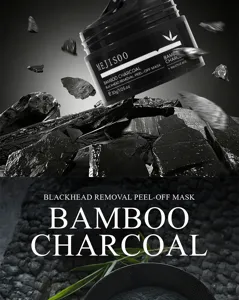 Bamboo charcoal peel off mask blackhead removal deep cleansing clean pores skincare 30g