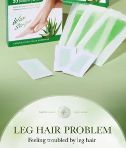 Set professionale di strisce depilatorie con 2 dimensioni per gambe lisce e perfette.
