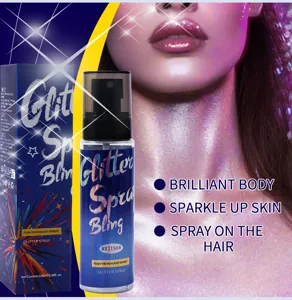 Spray glitter MEJISOO 100ml per corpo, viso e capelli, spray illuminante scintillante.