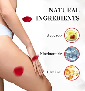Gedetailleerd overzicht met natuurlijke ingrediënten zoals avocado en niacinamide.