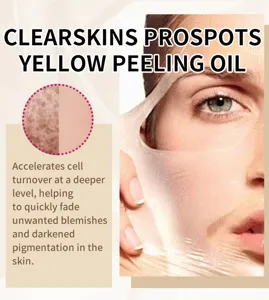 Yellow peeling oil for deep skin exfoliation and fading dark blemishes effectively.