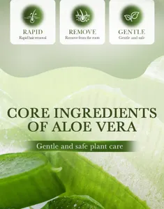 Immagine di dettaglio di strisce depilatorie all'aloe vera per una rimozione rapida e delicata.