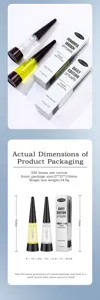 Daily Edition Lip Plumper clear and yellow lip oil with packaging and exact dimensions.