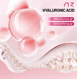 Hydrating facial essence featuring hyaluronic acid with moisturizing and smoothing benefits.