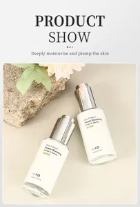 Gedetailleerde opname van MEJISOO Deep Collagen Power Boosting serum in glazen pipetﬂacon.
