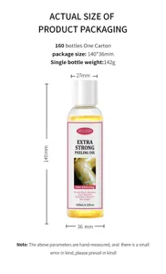 Extra strong body peeling oil 120ml for deep exfoliating skincare and moisturizing treatment.