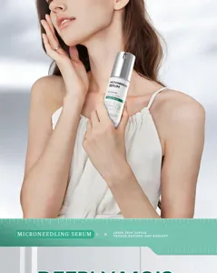 Microneedling facial serum with niacinamide and moisturizing essence for smooth skin care.