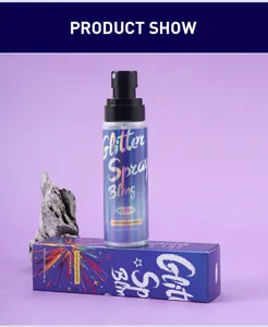 MEJISOO Spray Glitter Corpo e Viso 100ml Spray Luminoso Illuminante per Festa e Serata