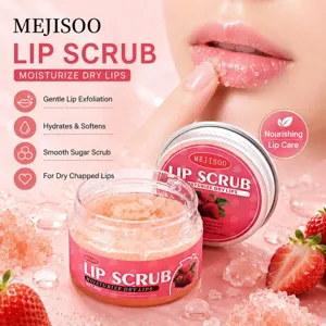 Strawberry Lip Scrub Exfoliating Moisturizing Lip Care Cream Dry Lips Treatment Hydrating Lip Exfoliator For Women And Men