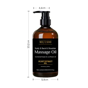 240ml Body Massage Oil Natural Plant Extract Moisturizing Skincare Pump Bottle Main