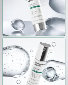 Microneedling facial serum with centella asiatica and niacinamide for skin moisturizing.