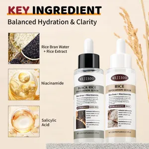 Professional Rice Exfoliation Serum Facial Skin Care Black Rice Extract Hydration Care