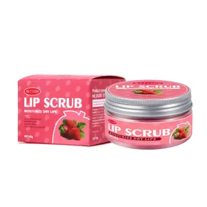 Strawberry Lip Scrub Exfoliating Moisturizing Lip Care Jar and Gift Box Set 40g 30g