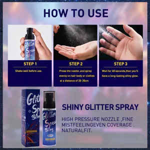 Spray brillantinato MEJISOO per corpo e capelli, ugello ad alta pressione, lucentezza duratura.
