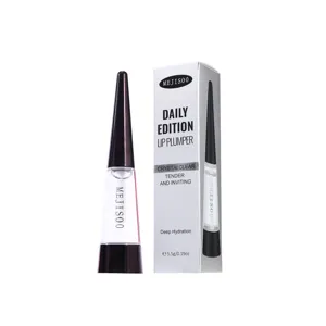 Daily Edition lip plumper transparent hydrating lip gloss with unique sharp cap design 5.5g