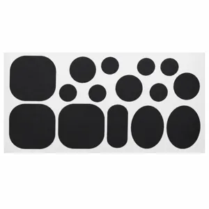 Self-adhesive repair patches for down jackets and umbrellas black shape set 20x10cm.
