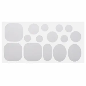 Self-adhesive down jacket repair patches set, white color, 20x10cm practical waterproof fabric.