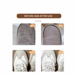 Raw rubber suede brush for cleaning snow boots and shoes, effective footwear cleaning tool.