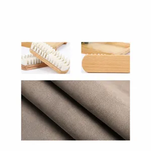 Crepe rubber brush with beech wood handle for suede and nubuck cleaning care tools.