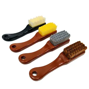 Spazzola di Pulizia Portatile Manico in Plastica Spazzola in Setola Mini Spazzola Multiuso per Gioielli in Noce Strumento di Pulizia