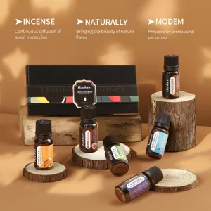 6-piece water soluble essential oil set for aromatherapy diffuser and air humidifier use