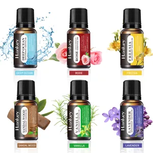 Water-soluble essential oil 6-piece set, home air freshener humidifier aroma diffuser oil.