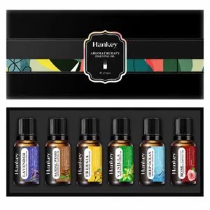 Water-soluble aromatherapy essential oil 6-piece set for humidifier and diffuser gift box