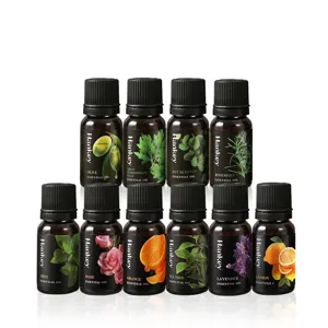 Hankey plant essential oil set massage aromatherapy natural skin care bottles 10pcs.