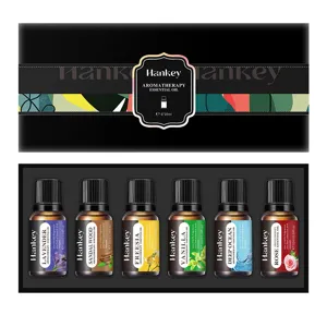 Water-soluble essential oil set 6pcs aromatherapy humidifier air freshener fragrance oil box