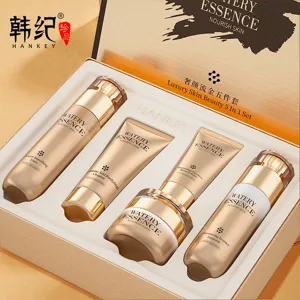Luxury Gold Five Piece Hydrating Moisturizing Oil Control Facial Skincare Set Whitening Nourishing Cosmetic Kit