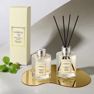 Diffusore di Bastoncini per Aromaterapia all'Olio Essenziale di Tè Bianco Profumo per la Casa a Lunga Durata Bottiglia di Vetro per Interni