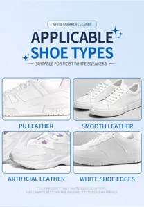White sneaker cleaner pen suitable for PU leather smooth leather artificial leather and shoe edges.