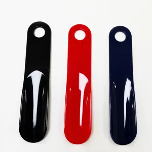 Plastic shoe horn with hanging hole portable convenient shoe helper for daily home use
