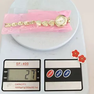 Dames quartz horloge goud hart strass armband horloge elegante mode tijd met.