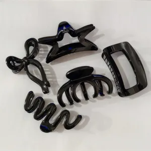 Minimalist Plastic Large Hair Claw Clip Solid Color Geometric Shark Hair Clip Daily Hair Styling Hair Accessories For Women