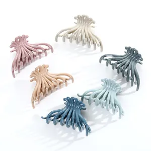 Women Plastic Hair Claw Clip Glossy Large Hair Catch Minimalist Hair Styling Accessories Elegant Daily Headwear