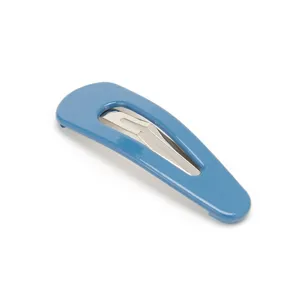 Simple blue BB hair clip, minimalist snap hair pin, stylish fashion hair accessory for daily wear.