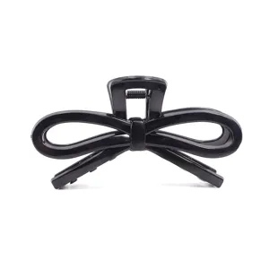 Black bow hair claw clip for women stylish elegant hair accessory daily wear chic