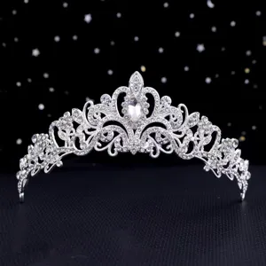 Bridal Wedding Crown Rhinestone Pearl Hair Band Princess Party Birthday Hair Accessories Headpiece For Women Girls Jewelry