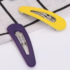 Matte colorful water drop hair clips set, cute BB clip side clips for women and girls daily styling.