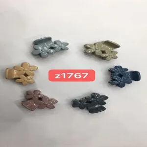 Molletta per capelli a fiore ABS dettaglio colore piccolo fermaglio per acconciature