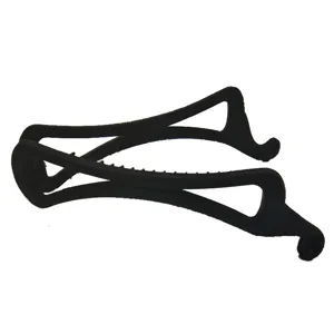 Black frosted banana hair clip with teeth, minimalist retro ponytail clamp for daily use.