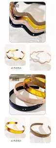 High-end rhinestone headband minimalist resin hair hoop multi-color stylish hair accessories