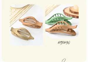 Matte finish hair claw clip detail showcasing elegant retro design and secure grip for daily.