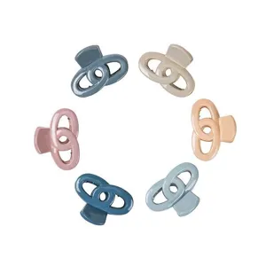 Stile Coreano Piccola Molletta per Capelli in Plastica ABS Molletta Geometrica Cava Colorata Accessori per Capelli Quotidiani Per Bambini Donne