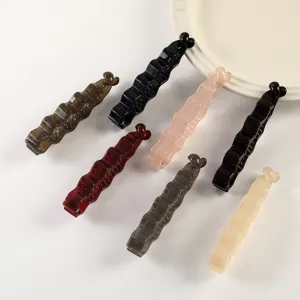 Glossy Jelly Banana Hair Clip Irregular Wave Ponytail Holder Plastic Minimalist Hair Accessories For Women Daily Styling