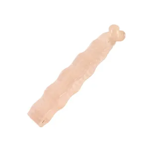 Plastic jelly banana hair clip, irregular wave ponytail holder for women stylish daily wear.