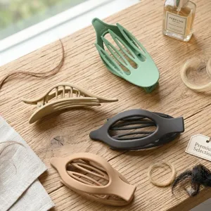 Minimalist matte large hair claw clip ponytail holder stylish hair accessories for women 4 pcs