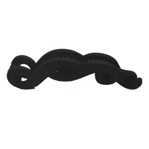 Minimalist Matte Black Plastic Hair Claw Banana Clip Geometric Hair Styling Accessory For Women Daily Hair Clip