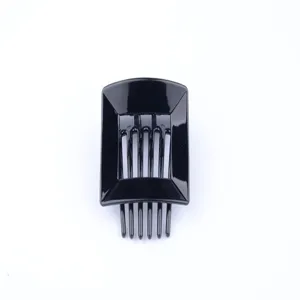 Glossy black hair side comb minimalist vintage hair clip elegant daily hair accessories